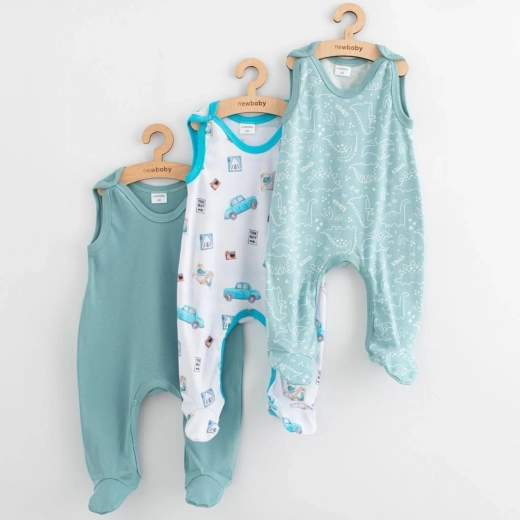 Baby footed overalls New Baby Classic II, 3 pcs, boy, size 68 (4–6 months)