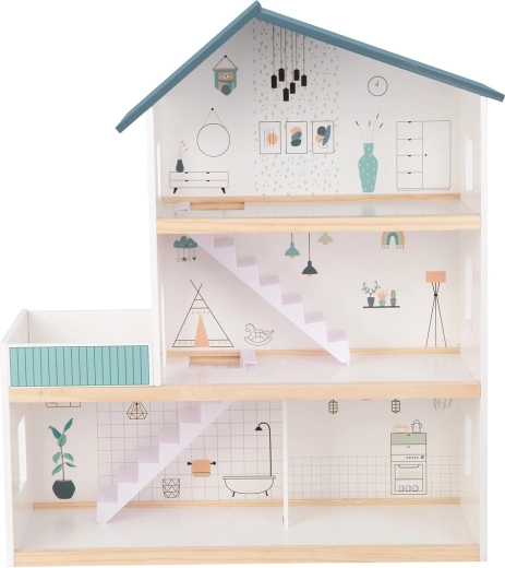 Atviras trijų aukštų dizainas patogiam priėjimui