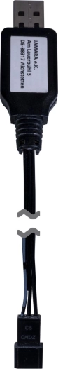 USB įkrovimo kabelis JCB 1:26 2,4 GHz Demolition-Set ekskavatoriui