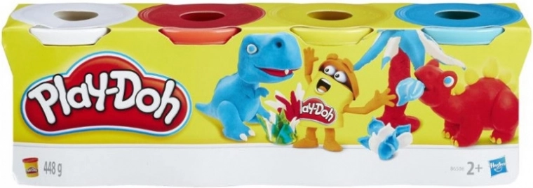 Play-Doh modelinas, 4 indelių rinkinys, 448 g – Dinozaurai