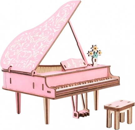 Medinis 3D dėlionės pianinas WOODCRAFT