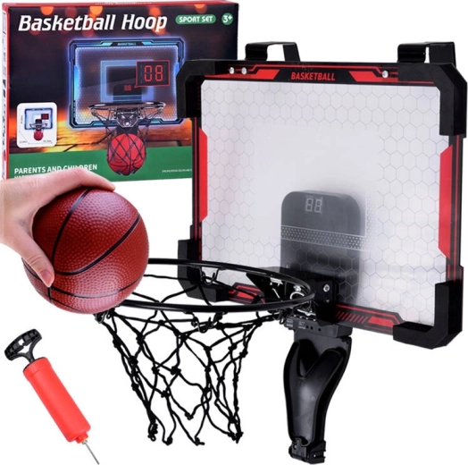 Electronic Basketball Scoreboard with Score Counter and Ball