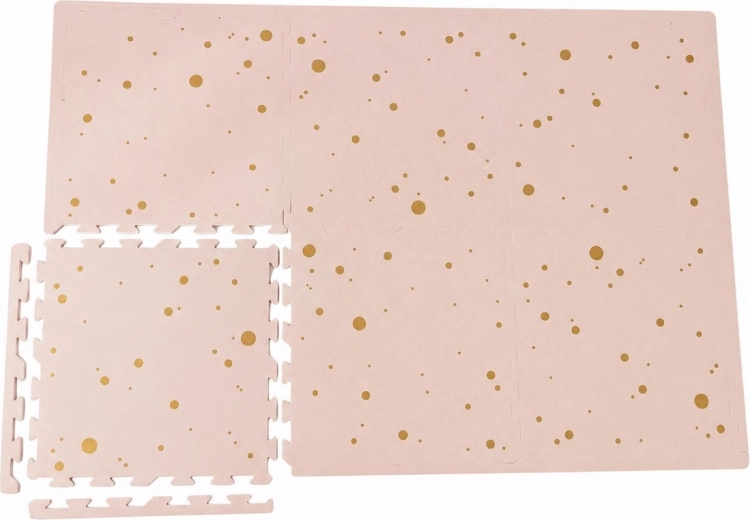 NIDO NIDO putų žaidimų kilimėlis Pink and Gold Confetti
