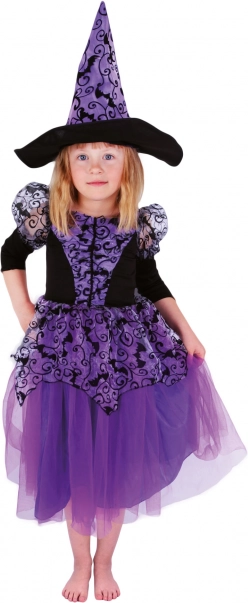Vaikiškas raganaitės kostiumas, violetinis