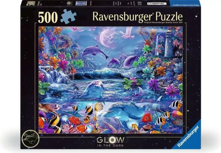 Šviečianti dėlionė Ravensburger Mėnulio švytėjimo magija 500 detalių