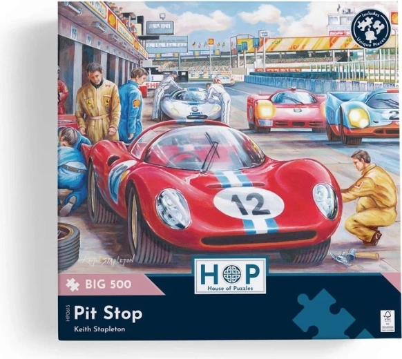 Exciting racing pit stop scene