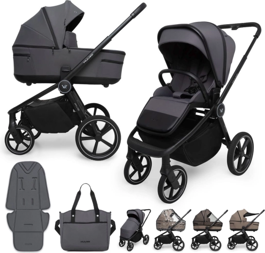 Muuvo Five 2in1 travel system stroller iron graphite