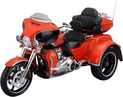 Metalinis motociklo modelis HARLEY-DAVIDSON 2021 CVO Tri Glide 1:12, oranžinis