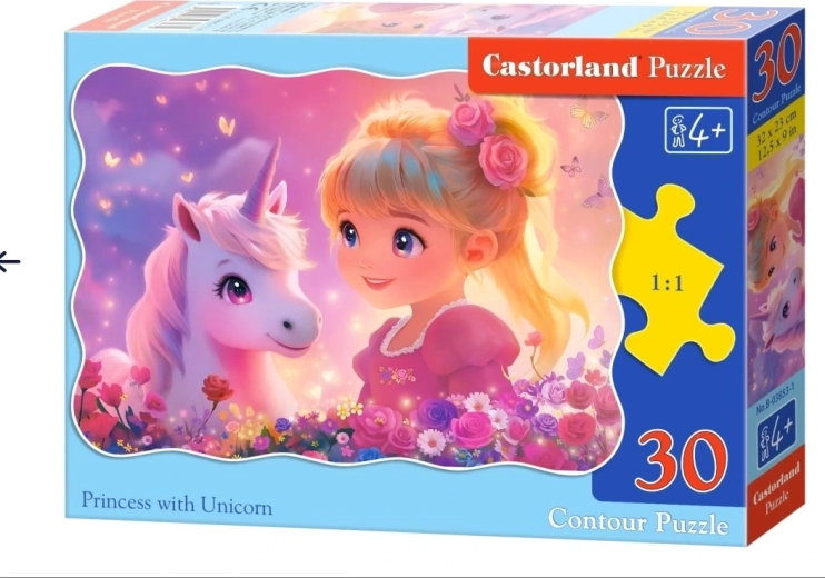 Dėlionė Princesė su vienaragiu 30 detalių CASTORLAND