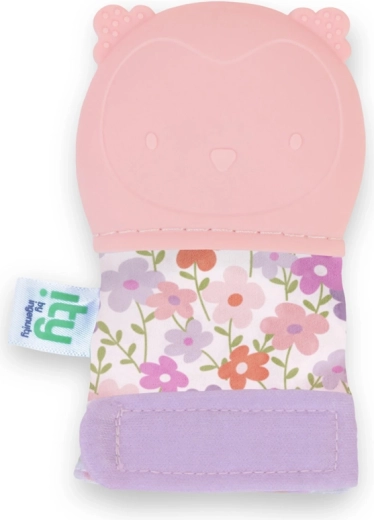 Ingenuity teething mitten owl Nally pink BPA-free 3m+