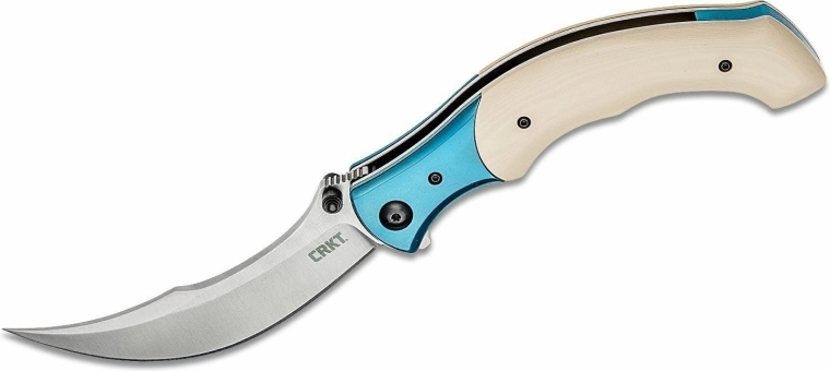 CRKT Ritual Ivory Blue užlenkiamas kišeninis peilis 11 cm