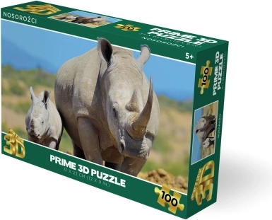 3D Rhino Puzzle 100 Pieces
