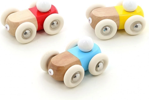 Vilac wooden mini car yellow