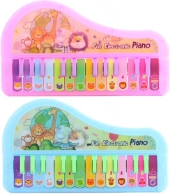 Vaikiškas pianinas su gyvūnėliais, maitinamas baterijomis
