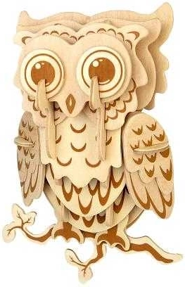 Woodcraft medinė 3D dėlionė pelėdžiukas