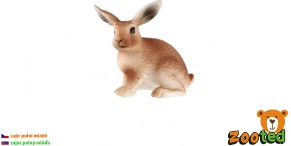 Kiškučio figurėlė – realistiškas jauniklis, 6 cm