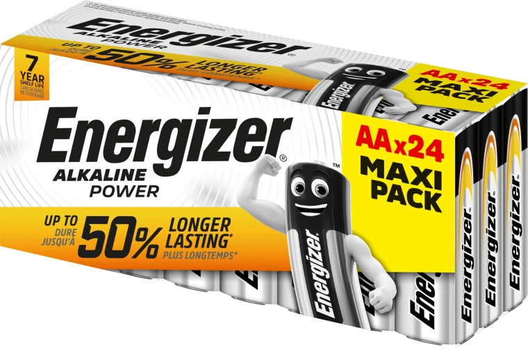 Šarminės baterijos AA ENERGIZER Alkaline Power 24 vnt.