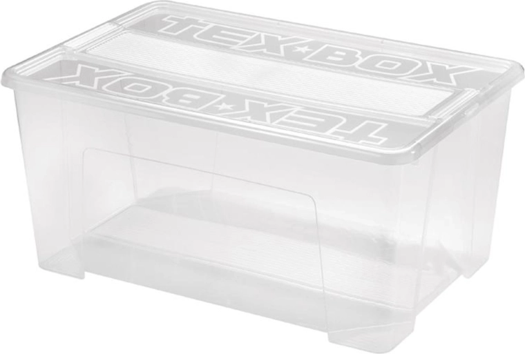 Plastikinė daiktadėžė su dangčiu HEIDRUN TexBox 48 l
