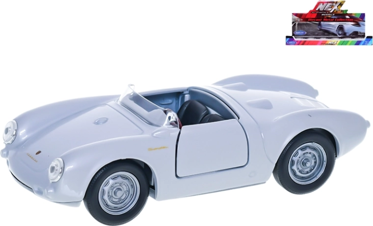 Welly Porsche 550 Spyder silver metal car model 12 cm