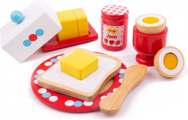 Bigjigs Toys medinis pusryčių rinkinys