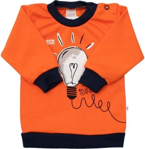 Baby Cotton T-Shirt New Baby Happy Bulbs with Long Sleeves