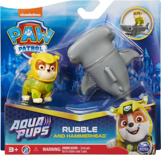 Paw Patrol Aqua Pups figūrėlė Rubble ir kūjaryklis