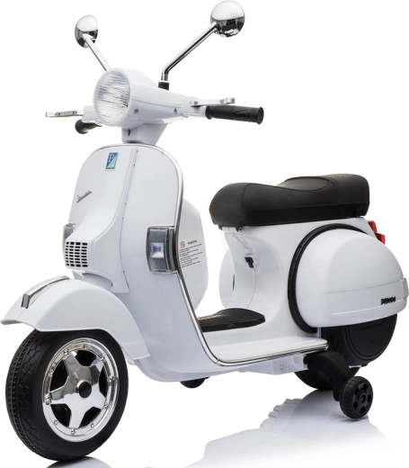 Vaikiškas elektrinis motoroleris Vespa PX150 baltas