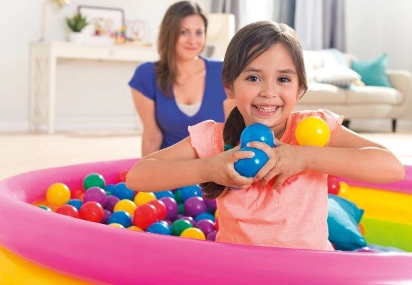 Fun in the ball pit and at home