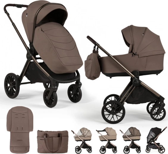Adamex Bianco New 2-in-1 Combination Stroller Chocolate Fango