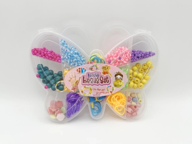 Set of Loom Band Rubber Bands and Beads for Making Bracelets, 338 pcs