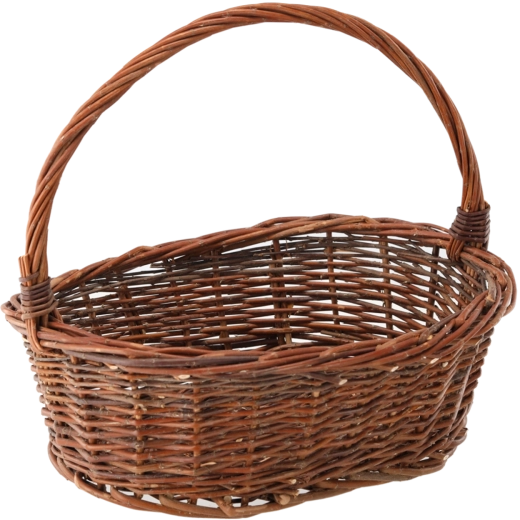 Pintas rudas krepšelis 41 × 32 × 14/36 cm