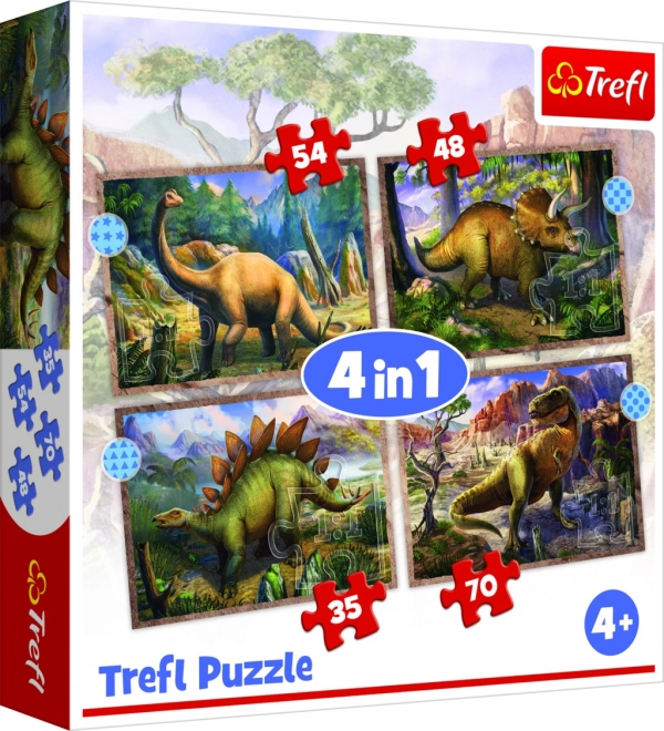 Dėlionė 4 viename „Įdomieji dinozaurai“