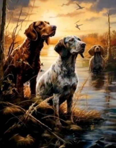 Deimantinė mozaika „Pelkės“ 30 × 40 cm