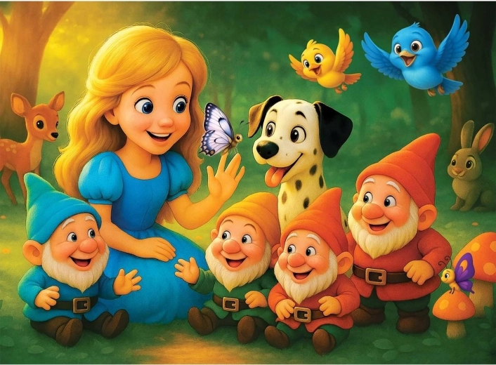 WOODEN CITY Wooden Puzzle Princess and Dwarfs 40 Pieces