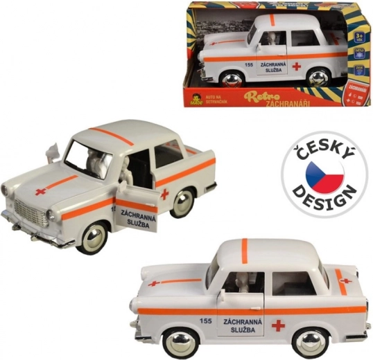 Retro greitosios pagalbos automobilis su inerciniu mechanizmu