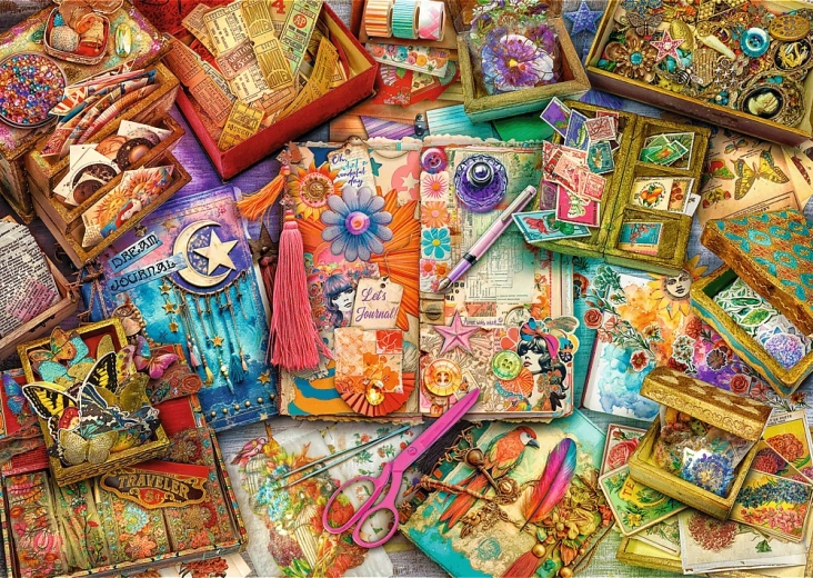 Puzzle TREFL Premium Plus Tea Time: Scrapbooking 1000 pieces