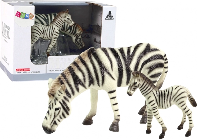 2 figūrėlių rinkinys: zebra su jaunikliu – serija „Pasaulio gyvūnai“