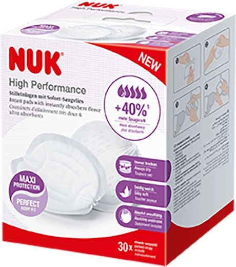 NUK High Performance itin sugeriantys įklotai į liemenėlę, 30 vnt.