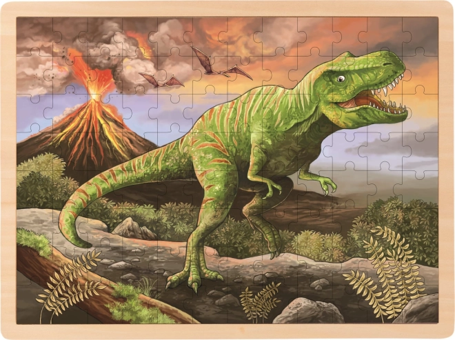 Medinės dėlionės T-Rex nuo Goki