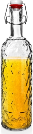 Stiklinis butelis su užsegimu 1,1 l