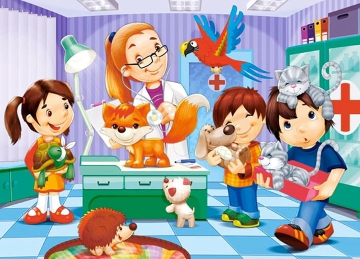 Dėlionė pas veterinarą – 60 dalių