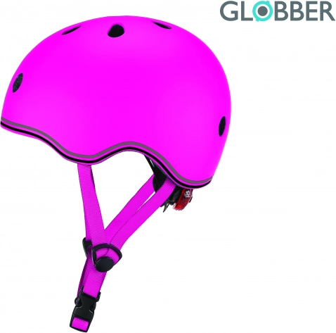 Kids Helmet Globber Go Up Lights Neon Pink