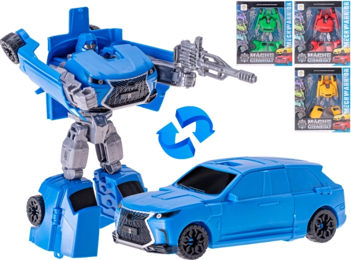 Transformuojamas automobilis–robotas 14,5 cm su ginklu