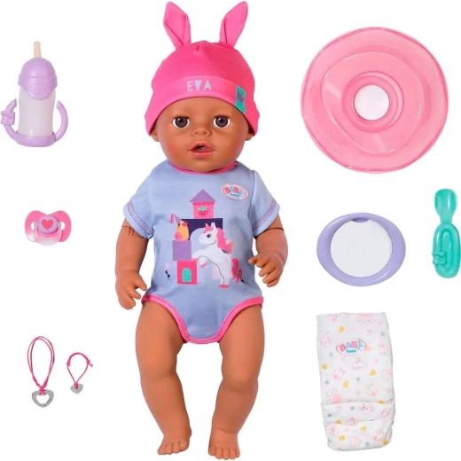 Lėlė BABY born Eva Click & Play 43 cm su stebuklinga ranka ir priedais