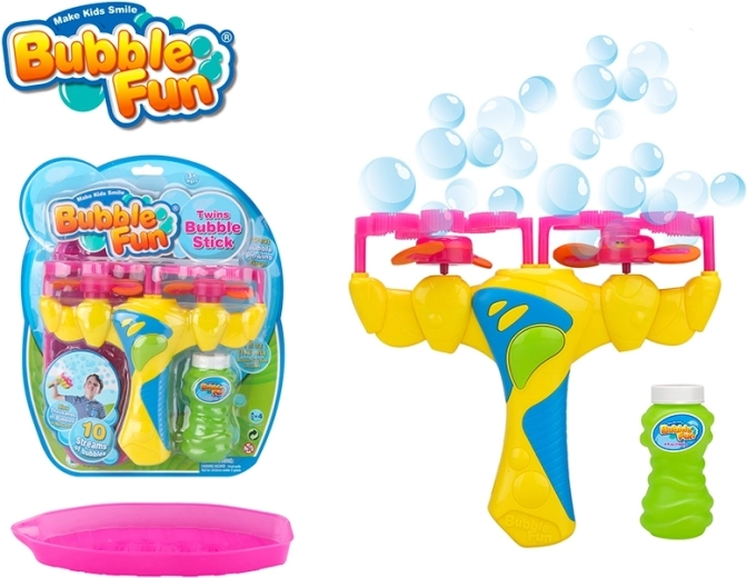 Bubble Fun burbulų pūtiklis Double Twinjet su 118 ml tirpalu