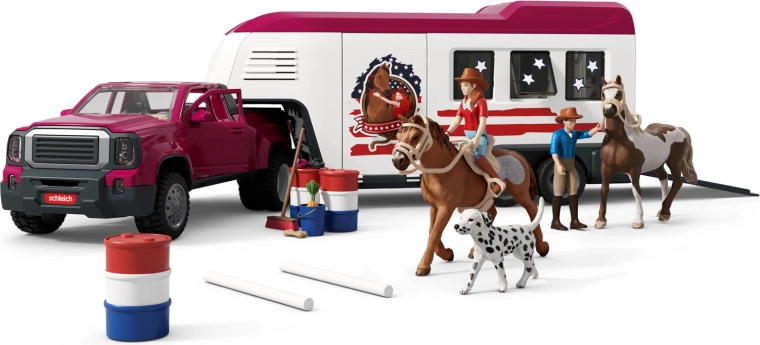 Schleich Horse Club Lakeside vehicle with horse trailer