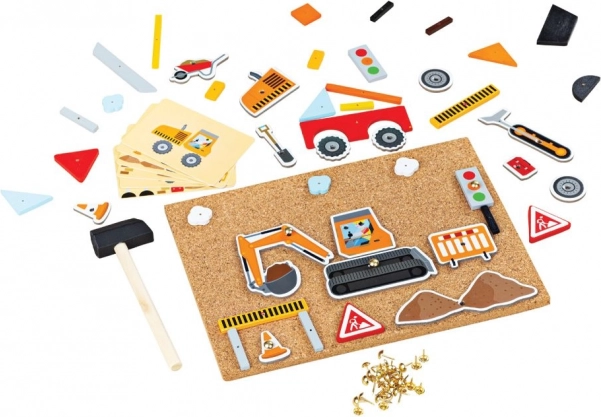 Bigjigs Toys kūrybinis kalimo žaidimas – transportas