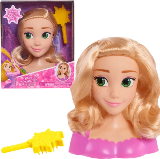 Disney princesės Rapunzel plaukų šukavimo ir modeliavimo galva su šepetėliu