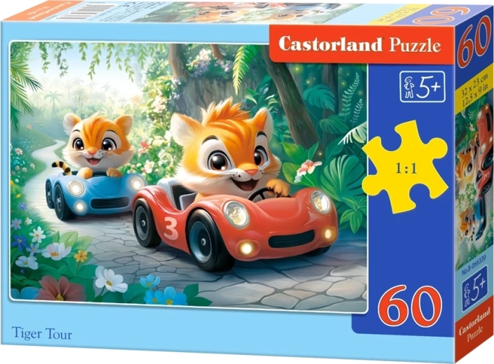 Castorland dėlionė „Tigro lenktynės“, 60 detalių