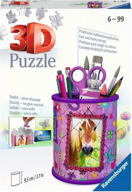 RAVENSBURGER 3D dėlionė pieštukų laikikliui – arklys, 57 detalės